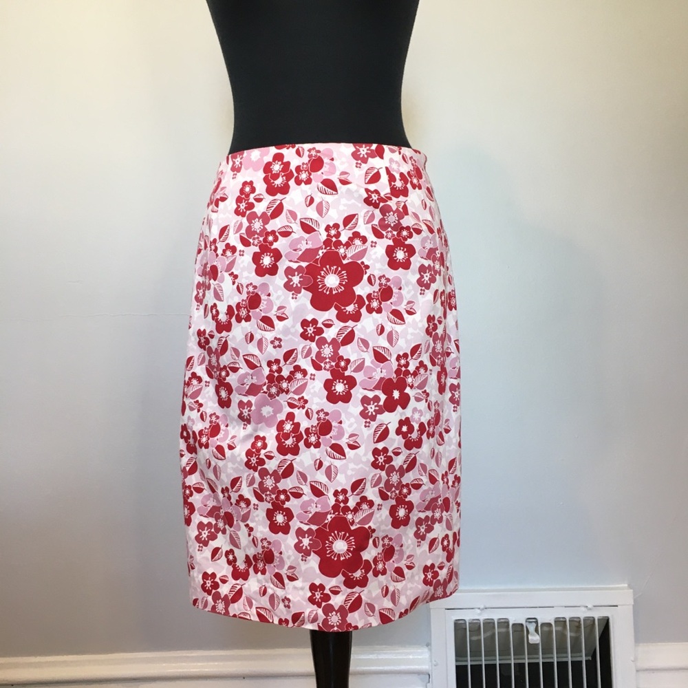 *HP!* Real Comfort by Chadwicks Floral Midi Skirt, 14
